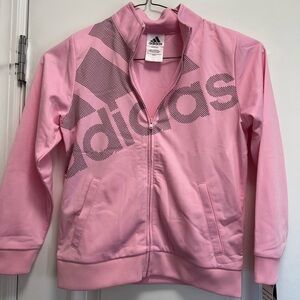 Adidas light pink zip jacket. Kids sz M(10/12h
